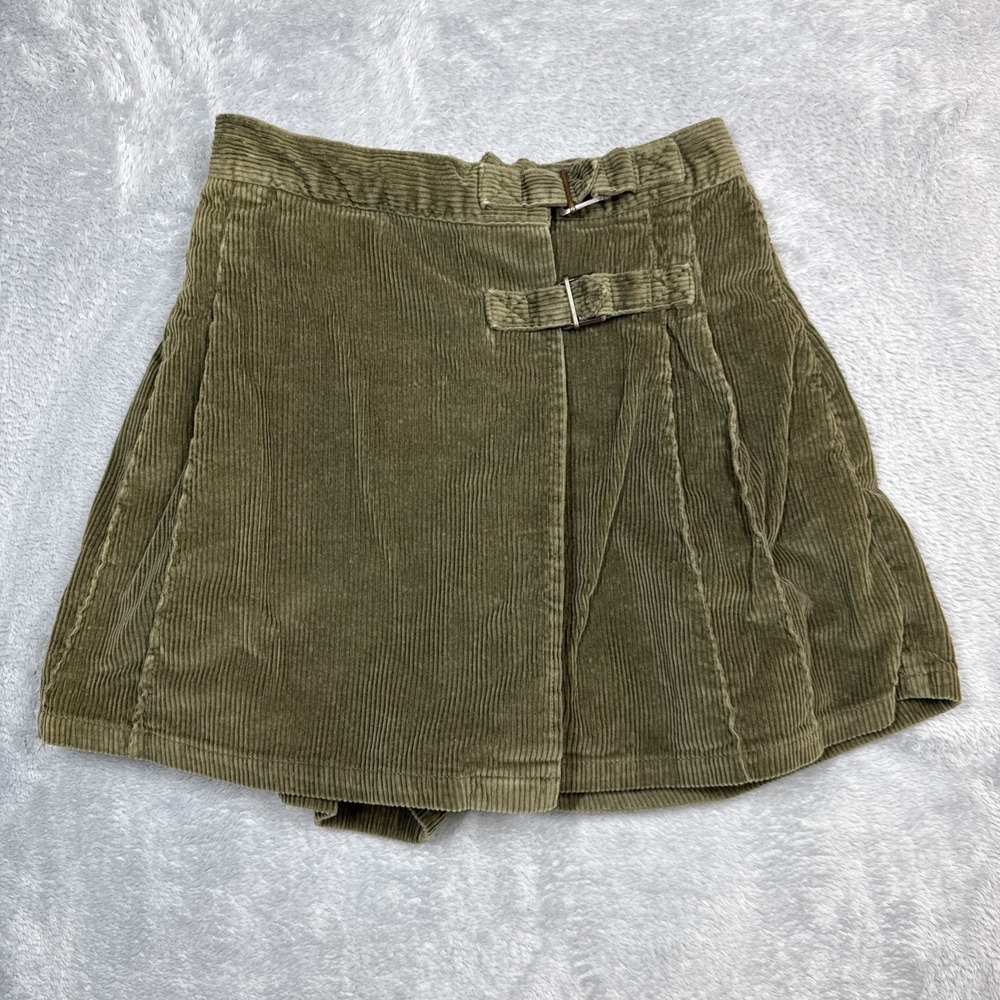 Joujou Corduroy Skorts Junior 5/6 Green Mini‎ Skirt Split Preppy Y2K REPAIR